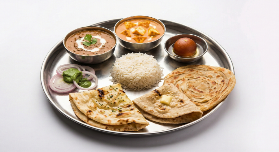 Dal Makhani And Paneer Butter Masala Thali