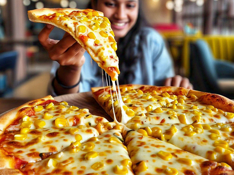 Corn And Cheese Pizza